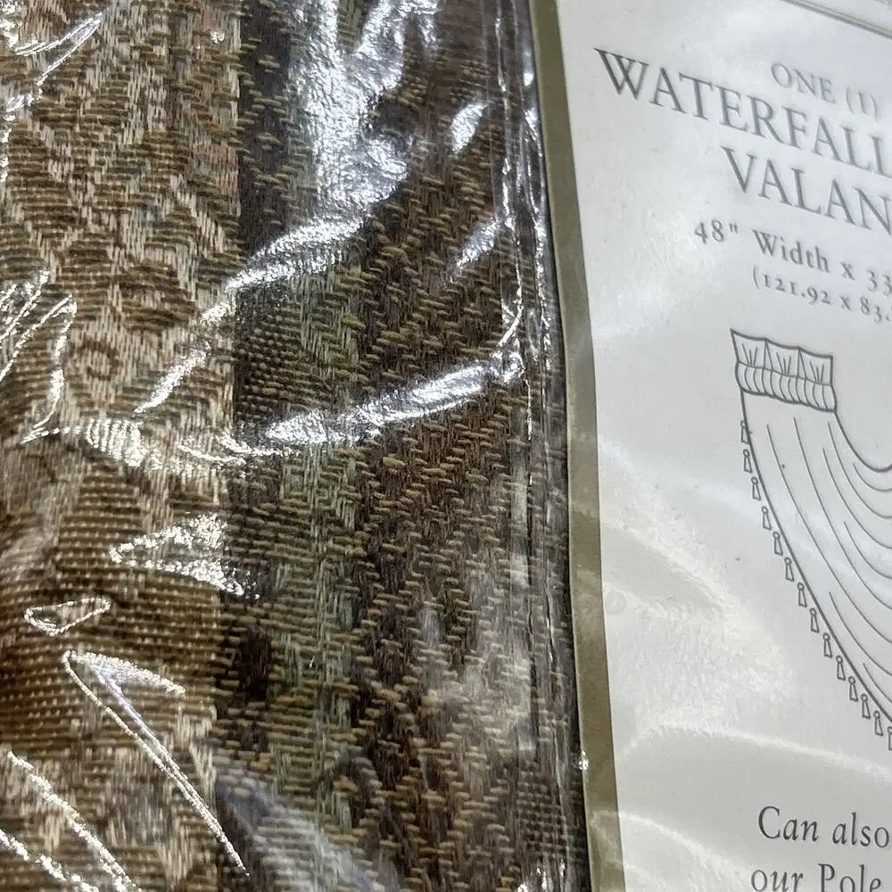 Croscill Classics 1 Waterfall Swag Valance 48x33 Style 9010 Chocolate Strickland